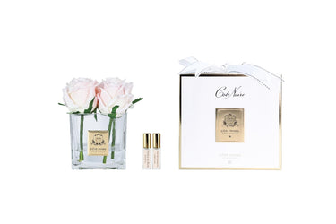 Couture Four Rose Buds - Clear with Gold Badge - Champagne Pink - SVC415 (Carton of 4)